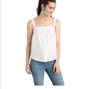 Vineyard Vine White Button Front Tank Size XL